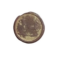 *HH* Antico Bottone Medaglia Cavallo Biga Quadriga Cavalli Horse Medal 