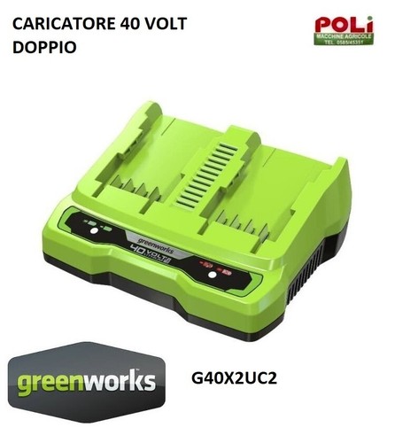 Greenworks g40x2uc2 carica - g40x2uc2,