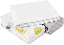 Set 2 Lenzuola Lettino Neonato 60X120 + 1 Coprimaterasso Culla Impermeabile – 10