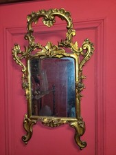 Specchiera in legno dorato -