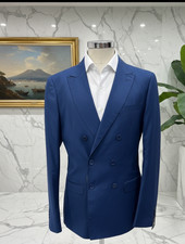 elegante doppio petto blu