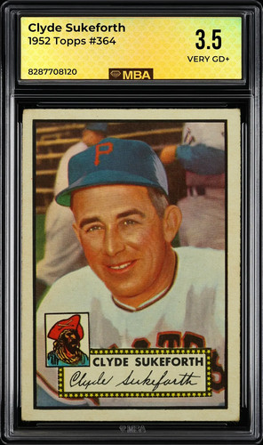 1952 topps clyde sukeforth - topps,
