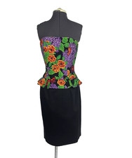 Abito AJ Bari 8 nero floreale