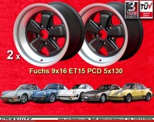 2 cerchi Porsche Fuchs 911 9x16 ET15  Teilegutachten wheels 2 Felgen jantes