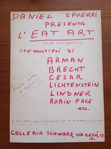 Daniel spoerri presenta eat - daniel, l'eat