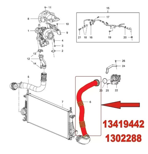 Durite suralimentation pour - de,