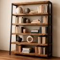 Libreria vintage ferro legno - e,