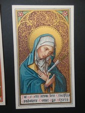 image pieuse ste vierge : fac me vere tecum flere crucifixo condolere oonec