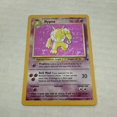 Hypno pokemon fossil - pokemon, holo