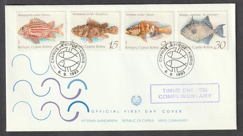 Cyprus 1993 fishes - cyprus,