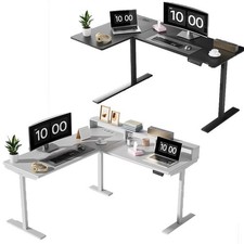 Scrivania Elettrica Regolabile Altezza 73-118cm L Tavolo Angolare Con Prese USB