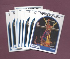 RAZOR SHARP LOT OF 8 1989 HOOPS BASKETBALL DENNIS RODMAN #211  1.29 SHIP