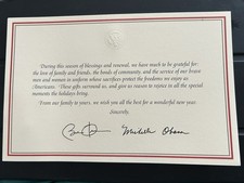 BIGLIETTO AUGURI VACANZA OBAMA