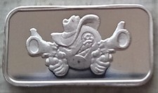 (25) 1 GRAMMO .999 BARRE ARGENTO PURO PISTOLA BRANDITA 8 SFERE b7