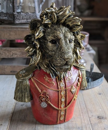 Statua busto leone altezza - altezza, 37