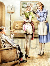 Illustrazione sculacciata