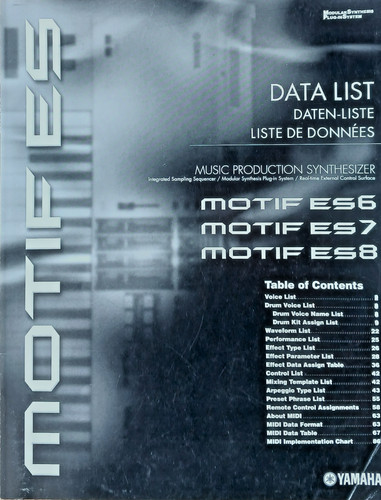 Yamaha motif es6 - motif, es7