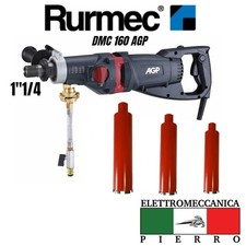 CAROTATRICE SECCO UMIDO RURMEC DMC160AGP CORONA DIAMANTATA 1"1/4 E CORONE VARIE