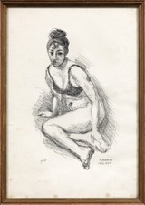 GIOVANNI MARCH (1894 -1974) LITOGRAFIA OPERA GRAFICA  " FIGURA FEMMINILE " RARA