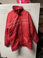 GIACCONE SPORT CALCIO IMPERMEABILE CAPPUCCIO COLORE ROSSO MARCA ZEUS TAGLIA L