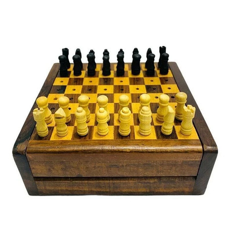 Mini scacchi legno fatto a - mini, in