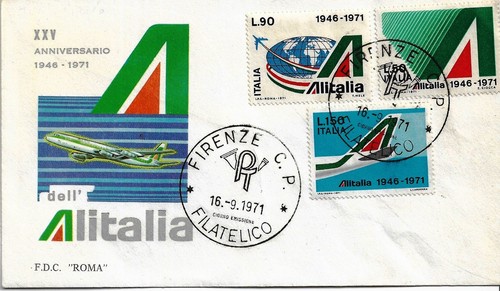 Fdc roma alitalia 1971 - fdc, "roma"