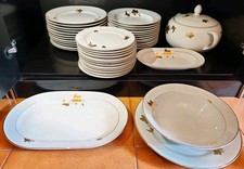 Servizio Piatti da 12 Anni '60 Kronester Bavaria West-Germany decoro Foglie Oro