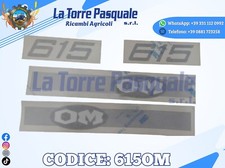 ADESIVI DECALCOMANIA TRATTORE FIAT OM 615