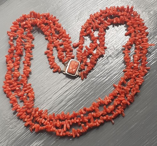 Collana corallo antico - corallo,