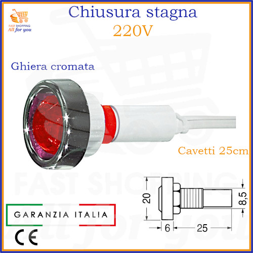 Lampada spia luminosa 220v
