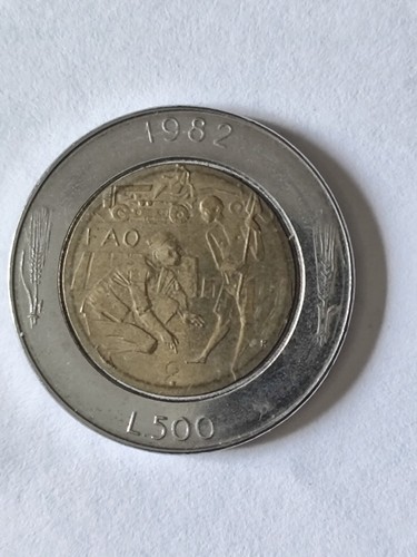 500 lire 1982 - 500, errore