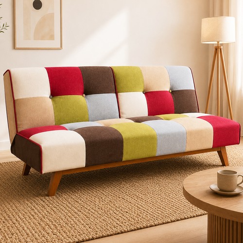 Divano letto tessuto - letto, in