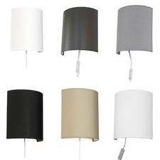 Wandleuchte con Interruttore Tessuto Schitm Up Down E27 Alice Parete Luce Piano