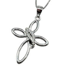 Collana donna croce argento - donna,