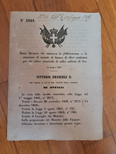 REGIO DECRETO 2968 - AUTOR  FABBRICAZIONE E EMISSIONE MONETE IN BRONZO DA 10 C.