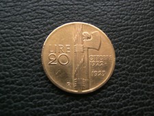 Italia 20 Lire 1923 Roma Oro Vittorio Emanuele III