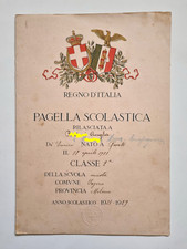 Pagella Fascista Scuola Ozzero
