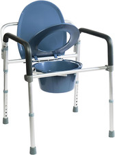 Sedia Da Comodo Comoda Wc in Alluminio 4 Funzioni in 1 Pieghevole Sgabello Docci