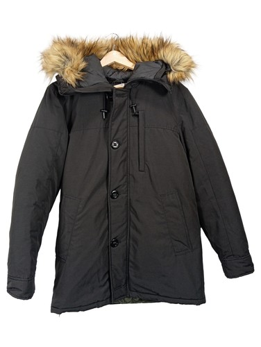 Zara parka uomo nero cappuccio - nero,