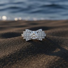 Elegante Anello in Argento 925 con 34 Diamanti | 0,51ct Splendido Gioielli Donna