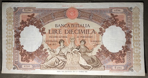 Banconota 10000 lire - , regine
