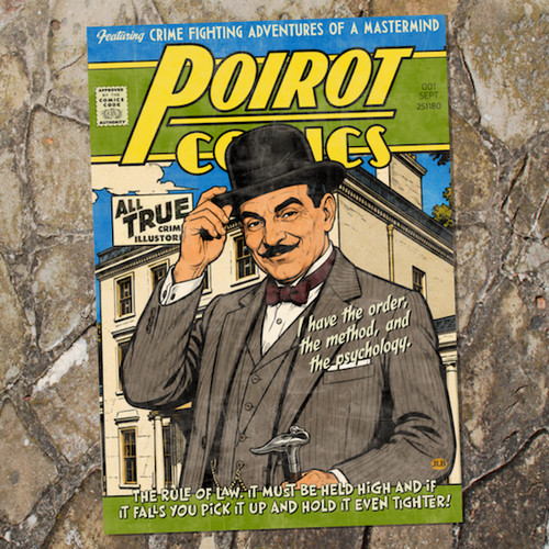 Poirot stampa vintage - poirot,,