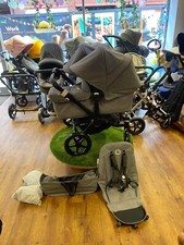 Bugaboo asino 3 Duo-Telaio Nero Grigio Melange - Restaurato professionalmente