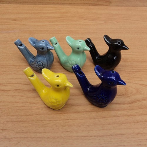 Fischietto uccellino ceramica