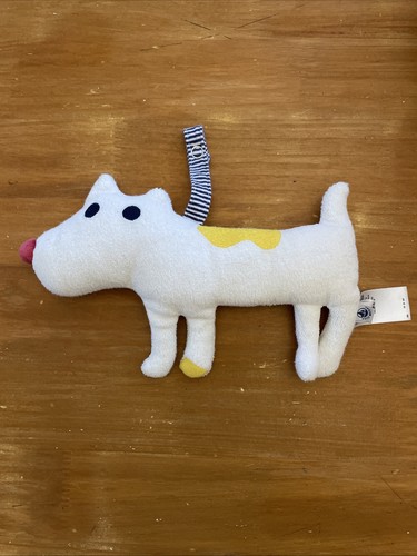 Doudou peluche chien blanc