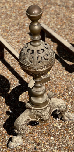 Coppia camini ottone - camini, massello