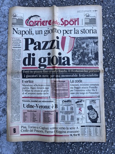 Giornale scudetto napoli - giornale, 1990