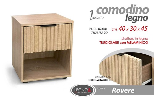 Comodino moderno cassettiera - moderno,
