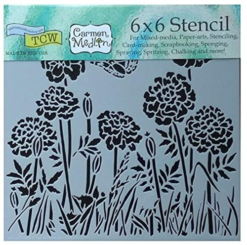 Stencil fiore farfalla