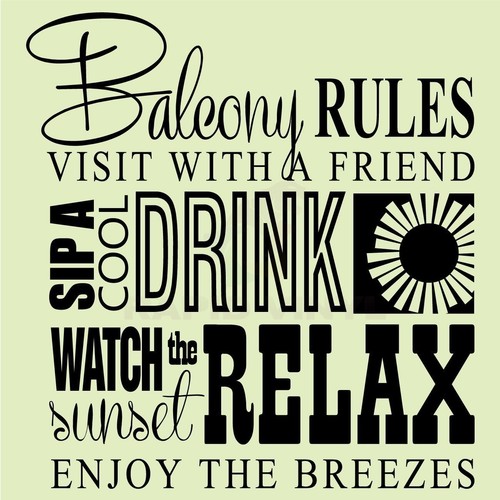 Adesivo murale balcony - balcony, rules